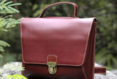 Handmade handbag briefcase satchel purse leather crossbody bag shoulder bag women