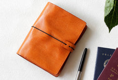 Handmade Genuine leather travel wallet passport journal notebook purse long wallet women - EverHandmade