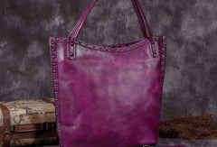 Genuine Leather Handbag Vintage Tote Bag Shoulder Bag Purse For Women