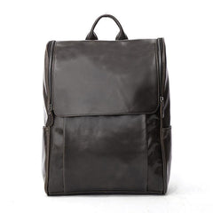 Cool Leather Black Mens Large Brown Backpacks Travel Backpack 14inch Laptop Backpack for Men