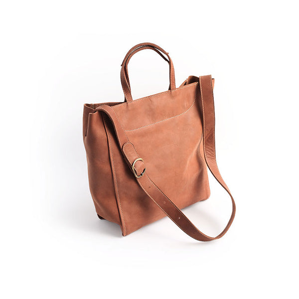 Vintage WOMENs LEATHER Handbag Tote Bag Work Tote Shoulder Purse FOR WOMEN