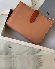 Minimalist Women Gray Vegan Leather Slim Card Wallet Billfold Passport Wallet Slim Travel Wallet For Women