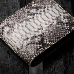 Handmade Leather Boa Skin Mens billfold Wallet Cool Small Wallet Wallet for Men