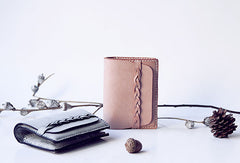 Handmade leather braided personalized custom clutch purse billfold wallet purse clutch women