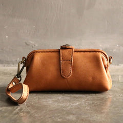 Vintage LEATHER Womens Wristlet Bag Doctor Long Wallet Mini Shoulder Bag FOR Women