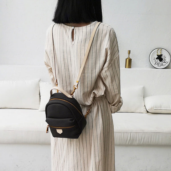 LEATHER Mini WOMEN Backpack Purse Small Backpack FOR WOMEN