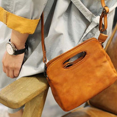 Women's Satchel Purse Brown Leather Satchel Purse - Annie Jewel