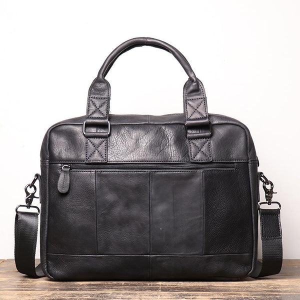 Fashion Leather Mens Black Laptop Work Bag Handbag Black Briefcase Shoulder Bags FY02882168
