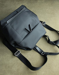 Womens Nylon Backpack Gray Best Satchel Backpack Purse Nylon School Rucksack for Ladies