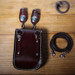 Leather Belt Pouch Mens Small Cases Waist Bag Hip Pack Belt Bag Fanny Pack Bumbag for Men