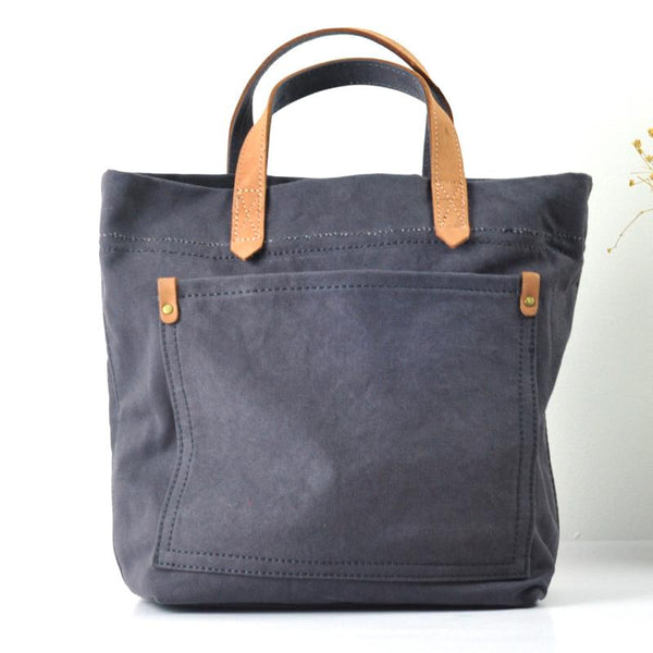 Simple Leather Canvas Womens Mens Small Tote Shoulder Bag Messenger Bag Canvas H HF01191007