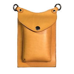 Cool Tan LEATHER MEN'S Small Messenger Bag Waist BAG Belt pouch Green Belt Bag FOR MEN