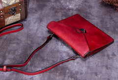 Genuine Leather Handbag Vintage Bag Shoulder Bag Crossbody Bag Purse Clutch For Women - EverHandmade