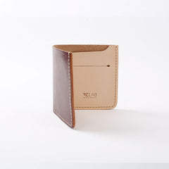 Handmade Leather Slim Coffee Red Womens Mens Bifold Small Wallet billfold Wallets for Men