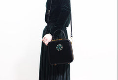 Genuine Leather Square Bag Handbag Purse Shoulder Bag for Women Leather Crossbody Bag