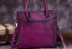 Genuine Leather Handbag Vintage Handmade Shoulder Bag Crossbody Bag Purse For Women