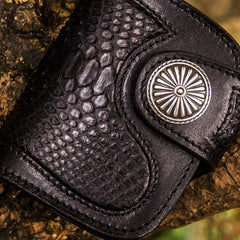 black snake gucci wallet​ Handmade Leather Wallet Biker Wallet Snake Skin Wallet Cool Wallets for Men Biker Chain Wallet