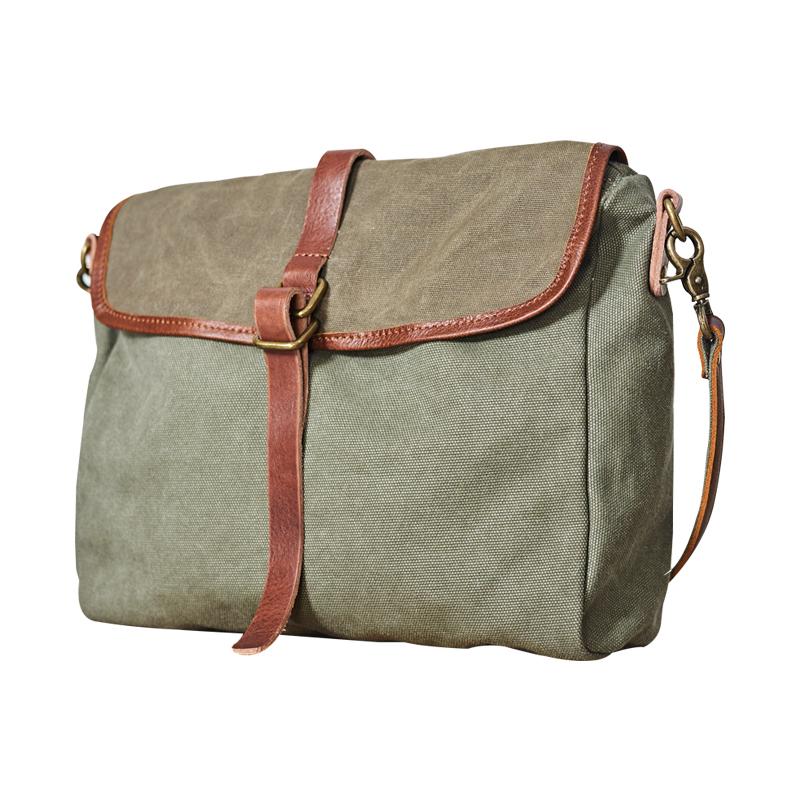 Fashion Canvas Mens Side Bag Canvas Messenger Bags Canvas Satchel Courier Bag for Men
