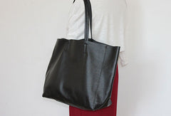 Handmade Vintage Leather Oversize Tote Bag Shoulder Bag Handbag For Women