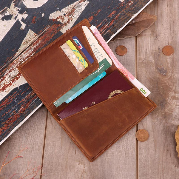 Slim RFID Men's Leather Bifold billfold Passport Wallet Travel Wallet Billfold W FY00881040