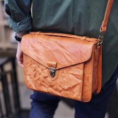Women's Satchel Purse Brown Leather Satchel Purse - Annie Jewel