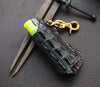 Black Crocodile Leather Mens Disposable Lighter Case Lighter Holder with Belt Clip For Men