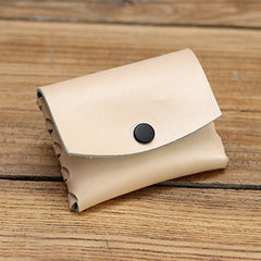 Cute Leather Card Holders Green Women Coin Wallets Handmade Card Wallet For Women