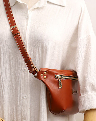 Women Brown LEATHER Sling Bag Cute Side Bag WOMEN SHOULDER BAG Small Crossbody Purse FOR WOMEN