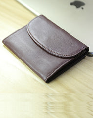 Women Black Leather Mini Billfold Wallet Cute Coin Wallets Slim Change Wallets For Women