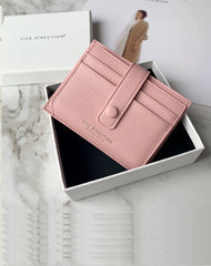 Cute Women Light Blue Vegan Leather Small Card Holder Card Wallets Slim Card Holders Credit Card Holder For Women