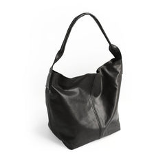 Vintage LEATHER WOMENs Large Bucket SHOULDER BAG Barrel Purse FOR WOMEN