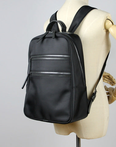 Womens Nylon Backpack Purse Black Best Satchel Backpack Nylon School Rucksack for Ladies