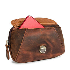 Classy Brown Leather Mens Work Clutch Bag Wirstlet Clutch Mobile Phone Bag For Men