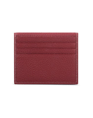 Minimalist Women Scarlet Leather Slim Card Holders Small Card Wallet Cute Card Holder Credit Card Holder For Women