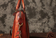 Genuine Leather Mens Handbag Vintage Handmade Briefcase Bag Messenger Bag Shoulder Bag Laptop Bag - EverHandmade