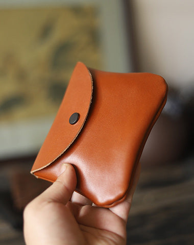 Cute Women Leather Card Holder Coin Purse Minimalist Coin Wallet For Women