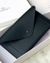 Cute Women White Leather Envelope Clutch Wallet White Slim Large Long Travel Wallet For Women