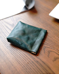 Cute Women Black Leather Change Wallet Slim Coin Wallets Headphone Case Cord Organizer For Women