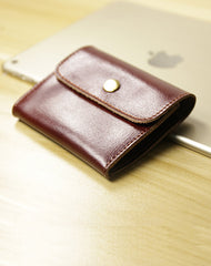 Cute Women Leather Mini Zip Coin Wallet Tan Change Wallets Slim Billfold Wallet For Women