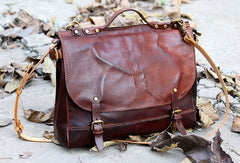 Handmade messenger bag briefcase satchel purse leather crossbody bag  shoulder bag women