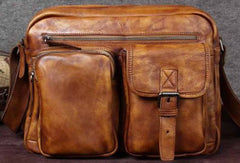 Genuine Leather Handbag Vintage Messenger Bag Crossbody Bag Shoulder Bag Purse For Women - EverHandmade