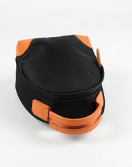 Womens Nylon Small Backpack Purse Orange Brown Convertible Crossbody Bag Nylon Backpack Shoulder Bag for Ladies