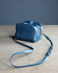 Mini Womens Leather Shoulder Purse Cube Double Zip Leather Crossbody Purse for Ladies