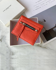 Cute Women Red Leather Card Holders Slim Card Wallet Red Bifold Credit Card Holder For Women