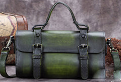 Vintage Leather Barrel Handbag Purse Shoulder Bag Crossbody Bag Purse For Women
