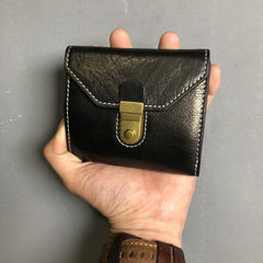 Genuine Leather Coffee Mens Cool Envelope billfold Leather Wallet Men Bifold Black Small Wallets for Men