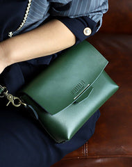 Cute LEATHER Small Side Bag Green WOMEN SHOULDER BAG Small Handmade Crossbody Purse FOR WOMEN