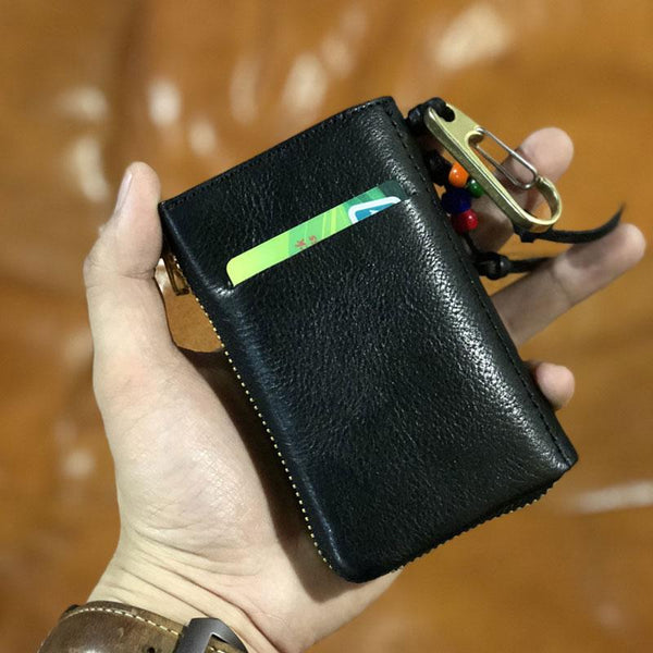 Handmade Leather Mens Cool Key Wallet Car Key Change Coin Card Holder Car Key Ca YBL01481235