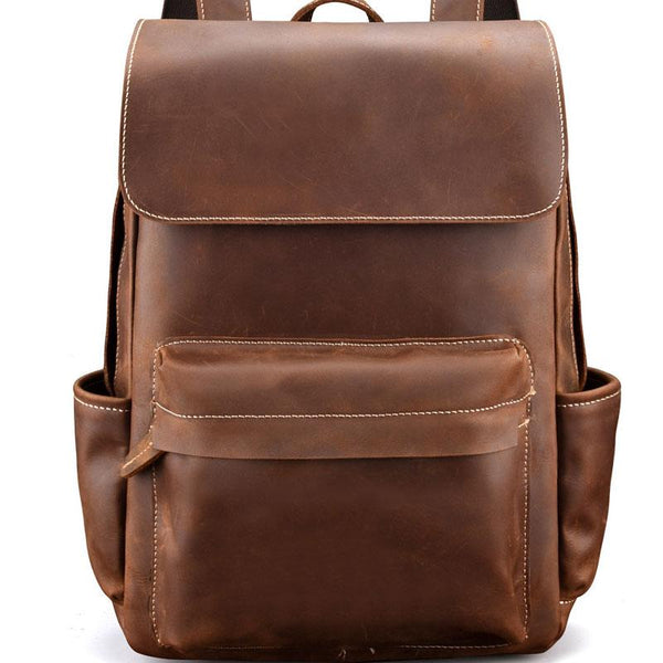 Cool Leather Mens Satchel Backpacks School Backpack Travel Backpack for Men FY03282092