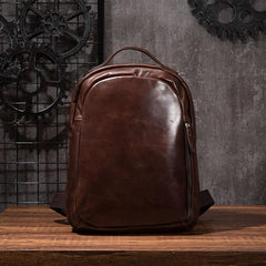 Cool Mens Leather School Backpack Satchel Backpacks Leather Travel Backpack for Men